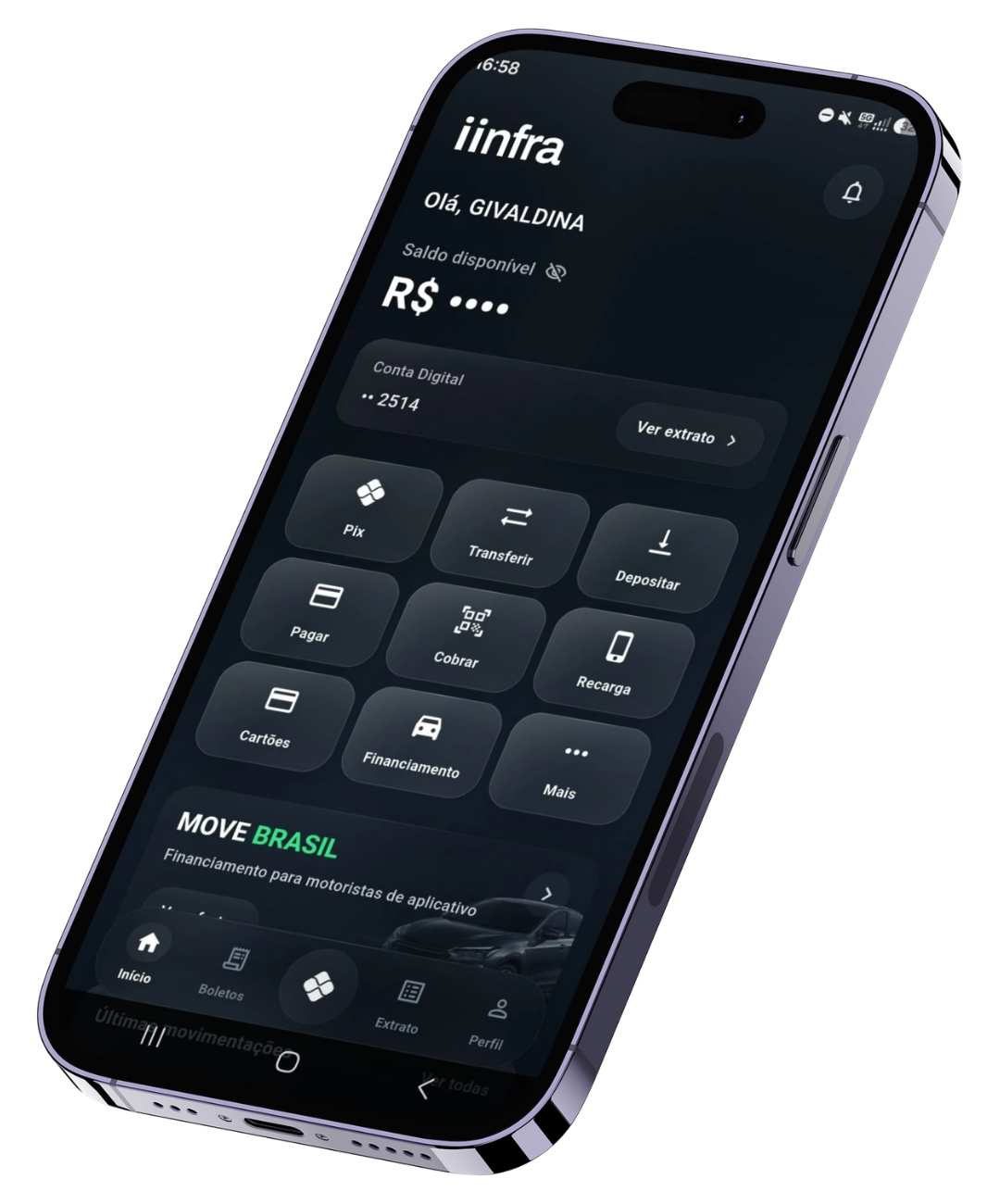 Dashboard IINFRA — visão geral