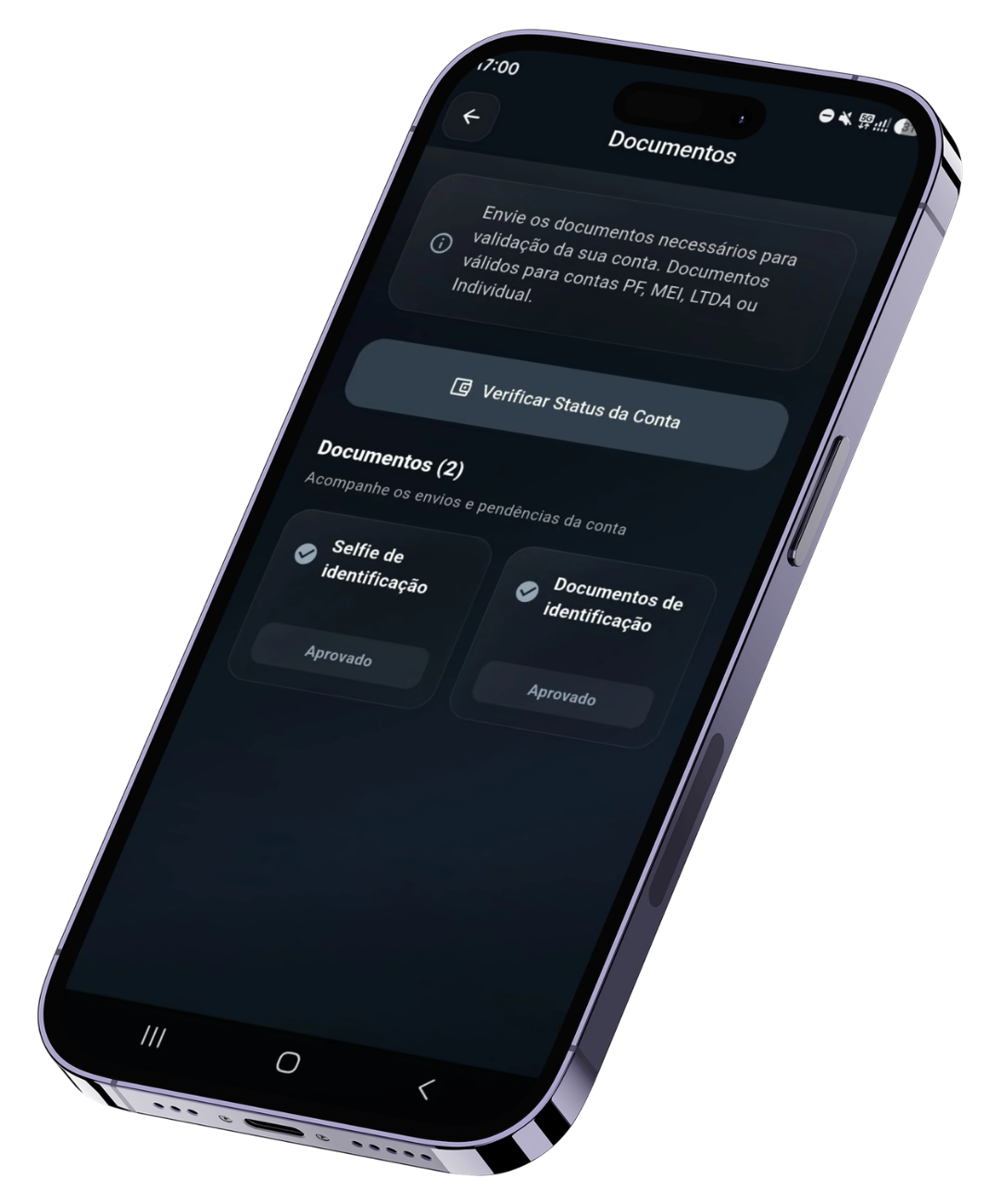 Tela do app IINFRA - Dashboard